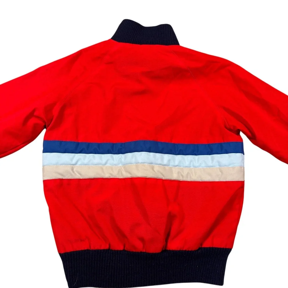 VTG kids Ski snow Wear Red 1/4 Zip Pullover Jacket Sz S 7/8‎ 90s 80s Korea Made